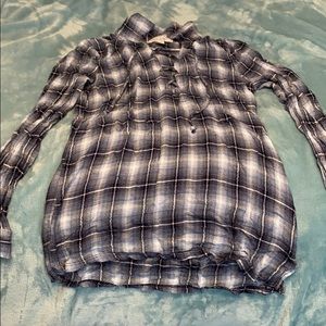 Long sleeve tie up flannel